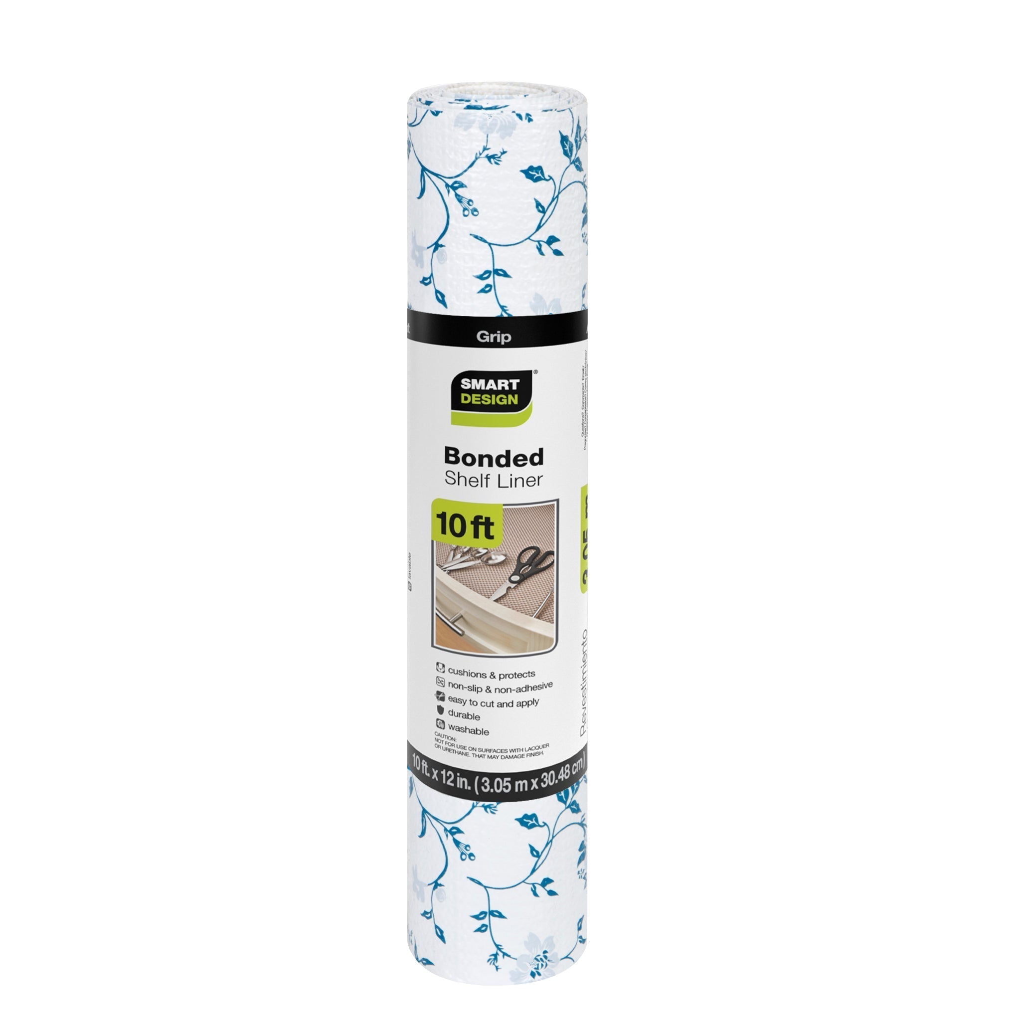 Bonded Grip Shelf Liner - 12 Inch x 10 Feet - Non-Adhesive