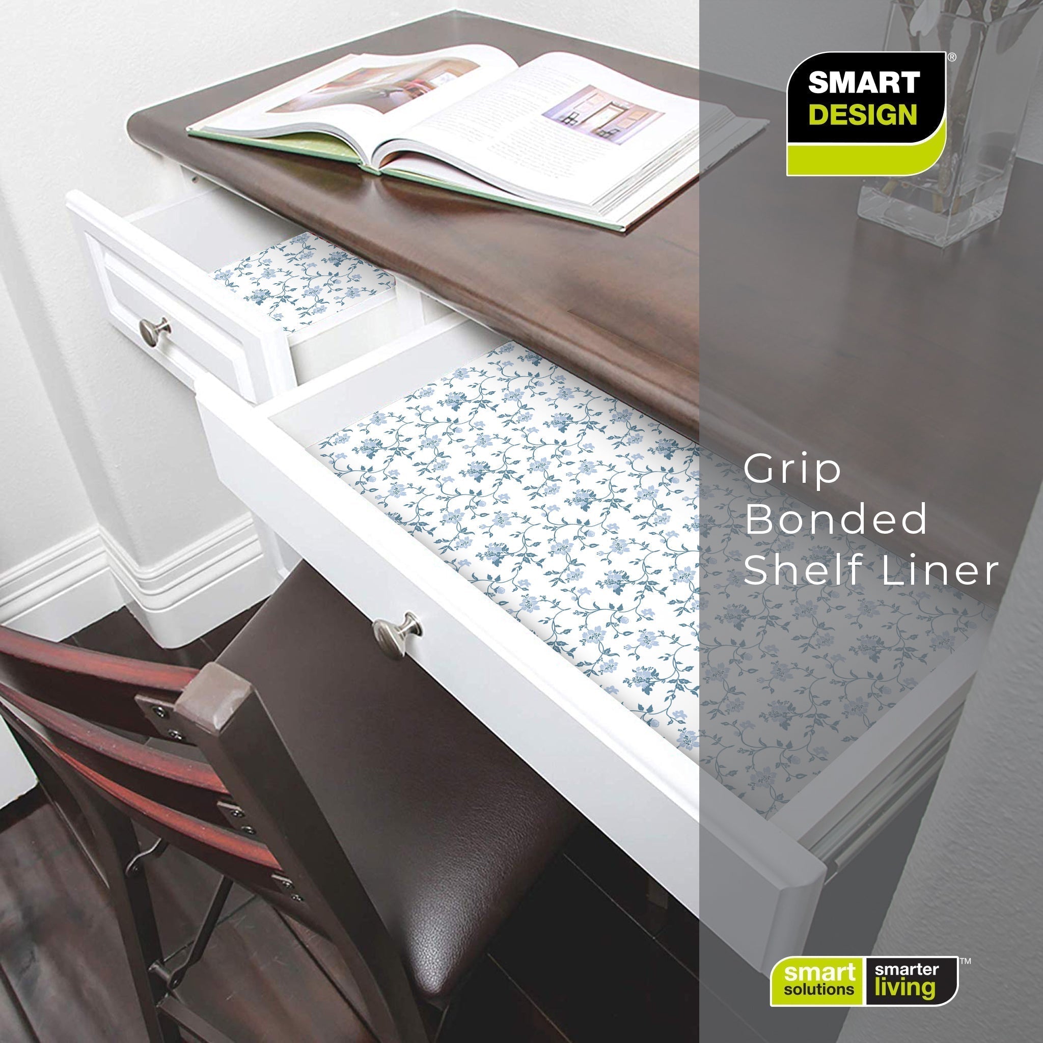 Bonded Grip Shelf Liner - 12 Inch x 10 Feet - Non-Adhesive