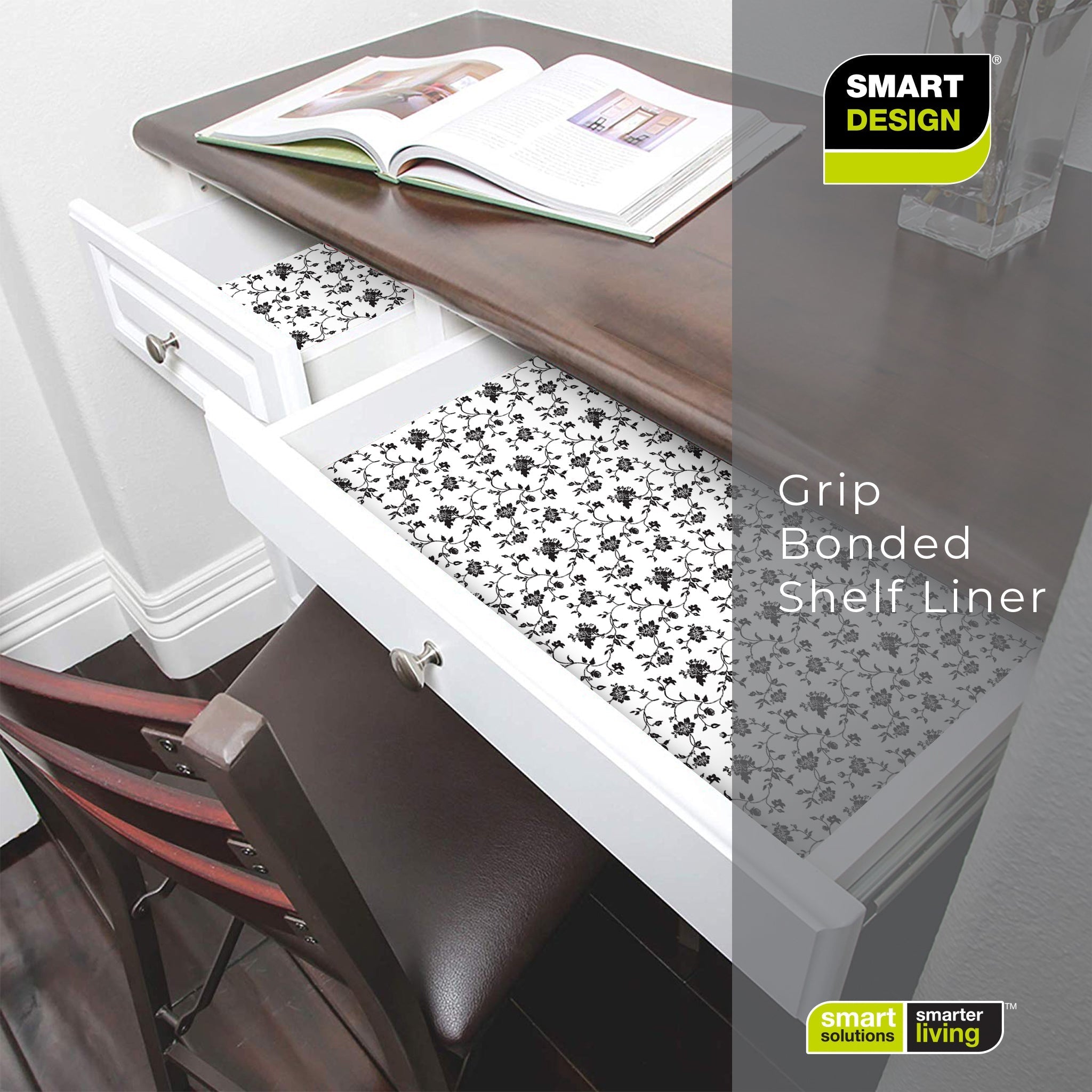 Bonded Grip Shelf Liner - 12 Inch x 10 Feet - Non-Adhesive