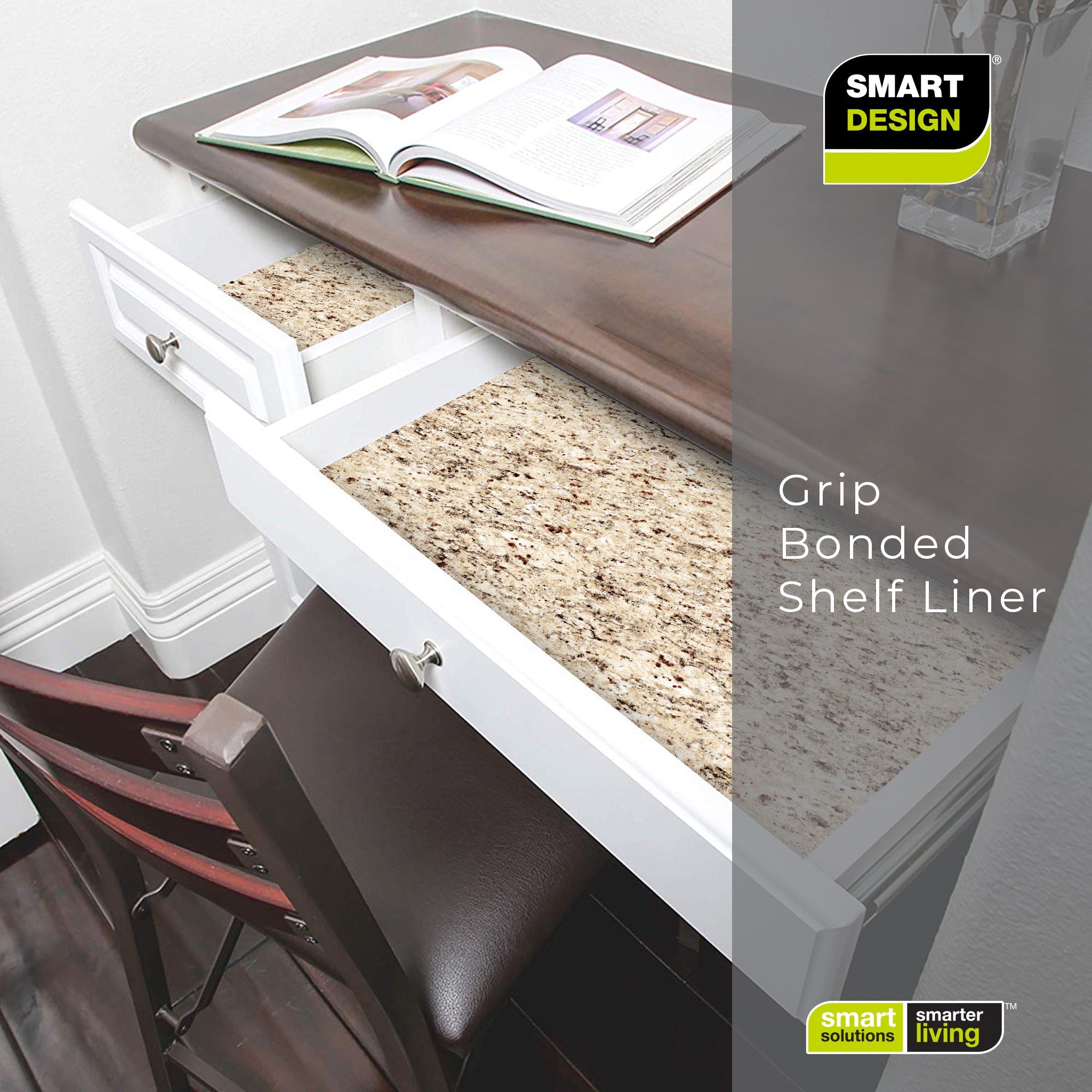 Bonded Grip Shelf Liner - 12 Inch x 10 Feet - Non-Adhesive