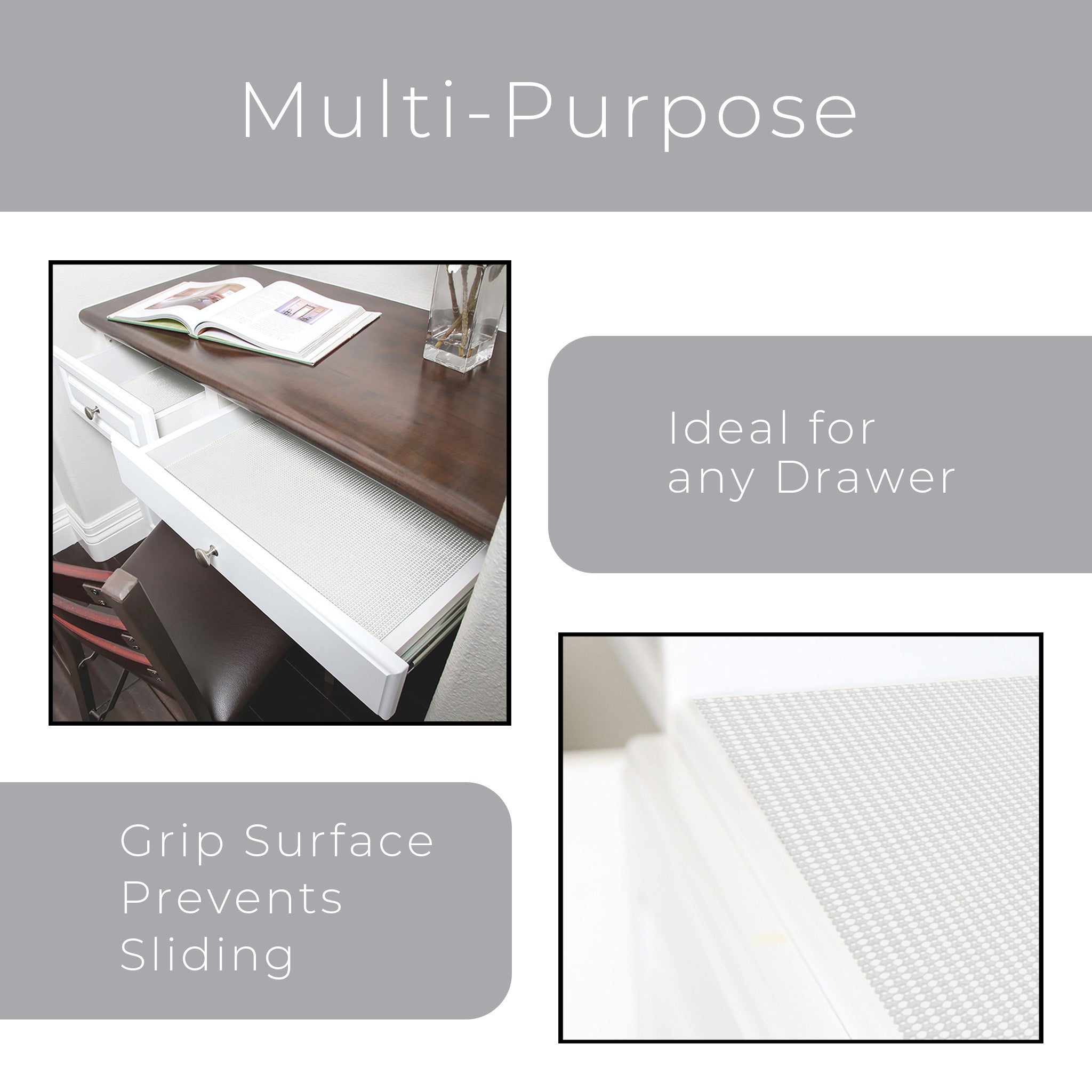Classic Grip Shelf Liner - 12" x 10'