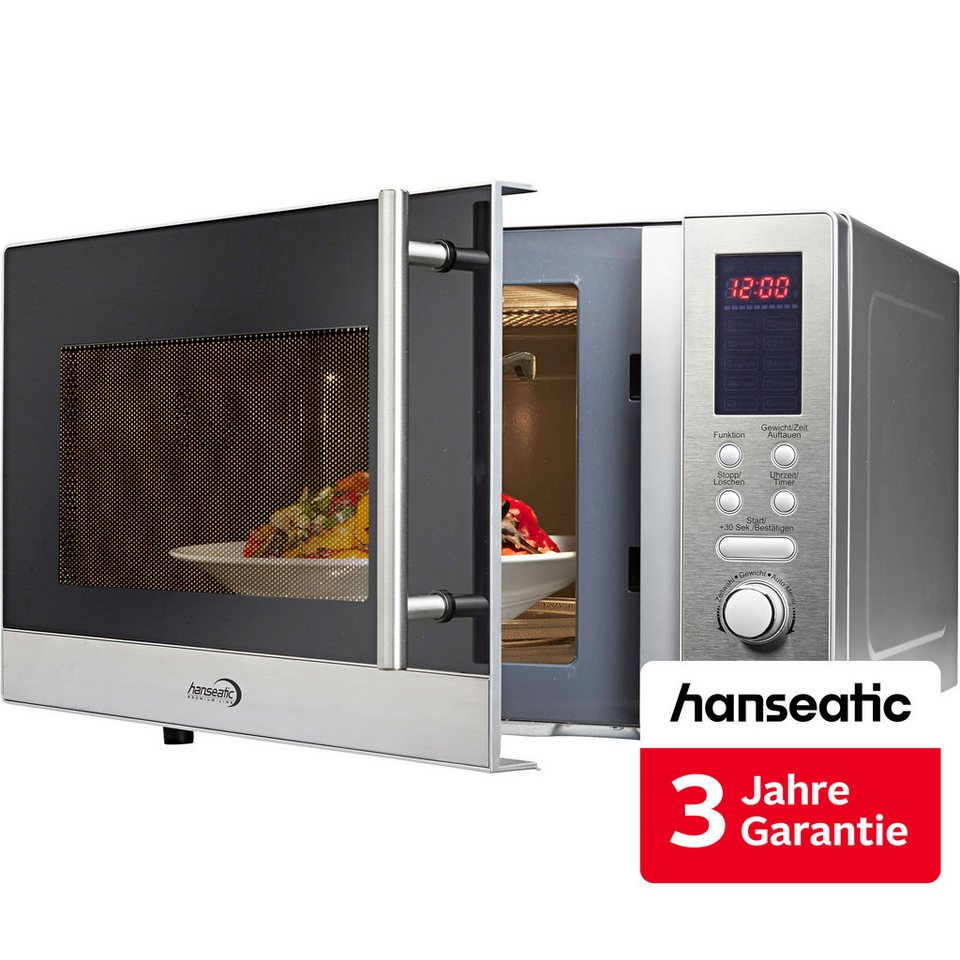 HANSEATIC AS823EBB-P Mikrowelle mit Grill Heißluft 23 l 800 W