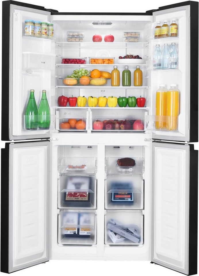 HANSEATIC HCDB18080DWDBI Multi Door Kühlschrank 419 l 220 W