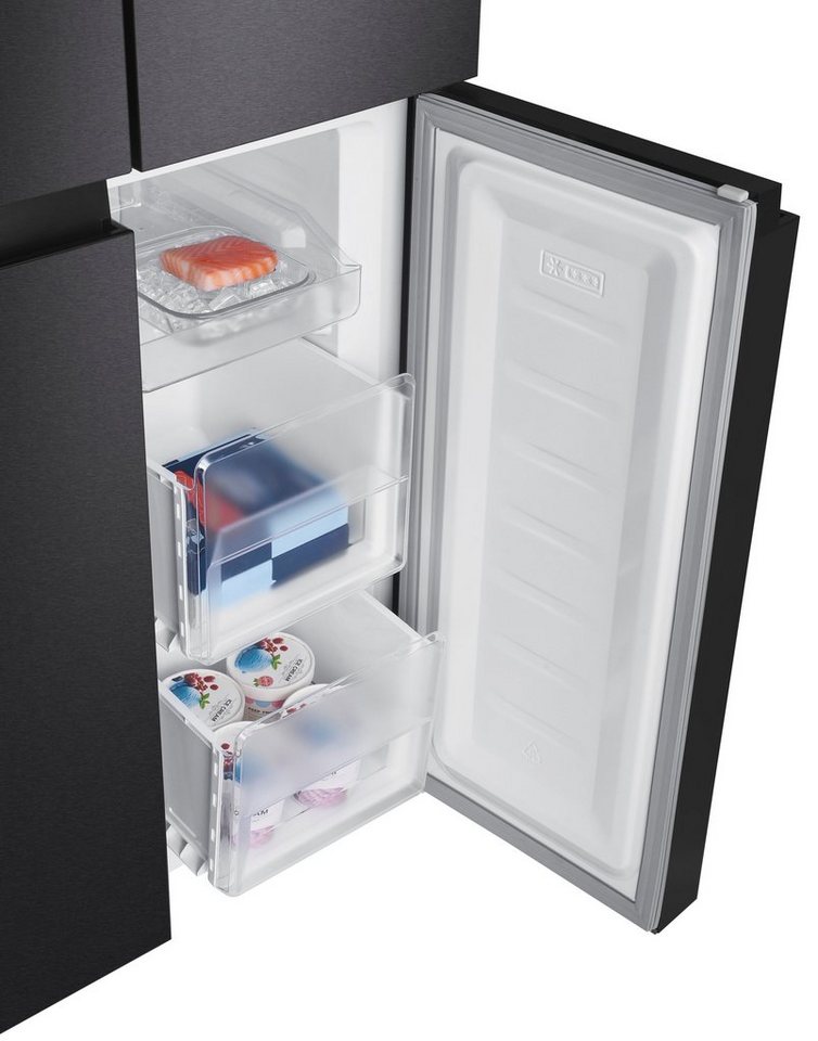 HANSEATIC HCDB18080DWDBI Multi Door Kühlschrank 419 l 220 W