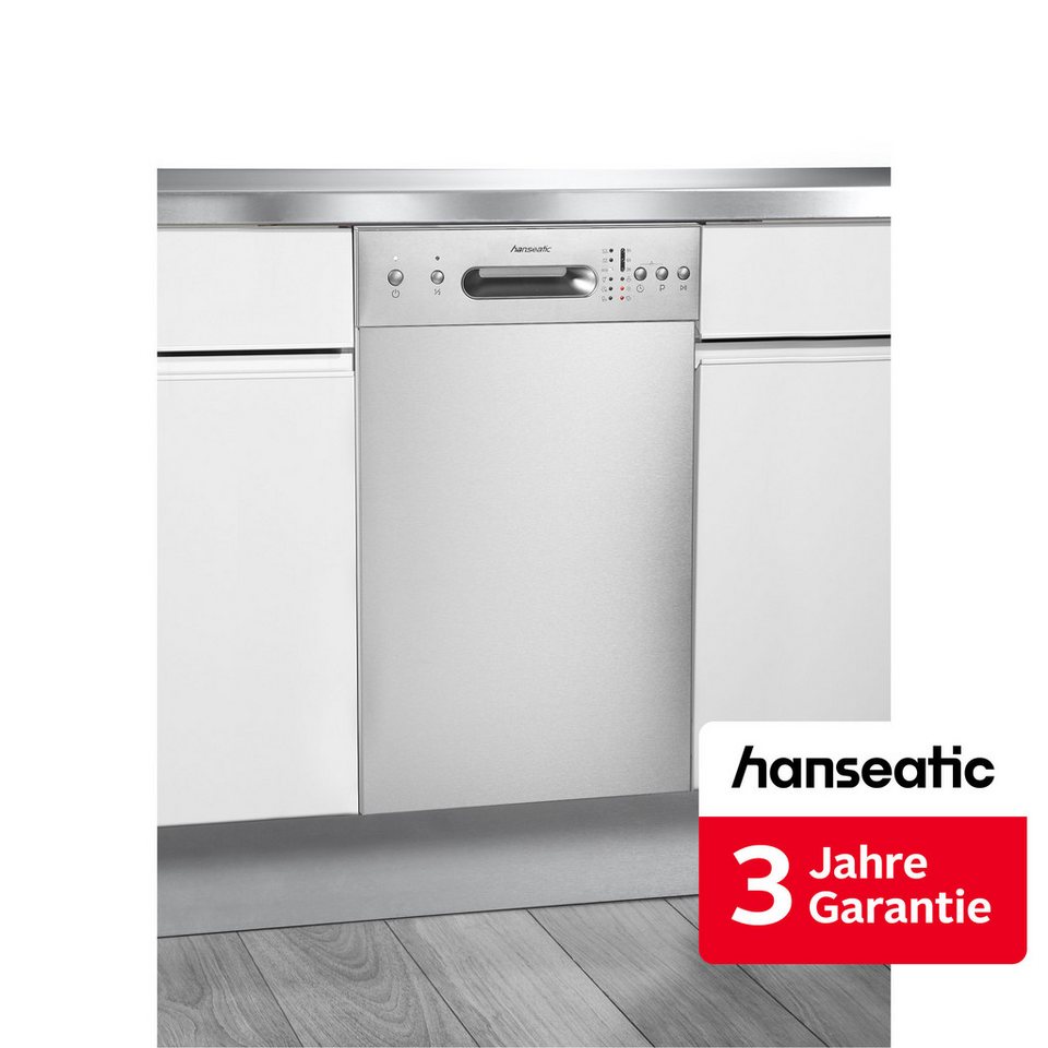 HANSEATIC HGU4582E97736BI Unterbau-Geschirrspüler 9 Maßgedecke 2100 W