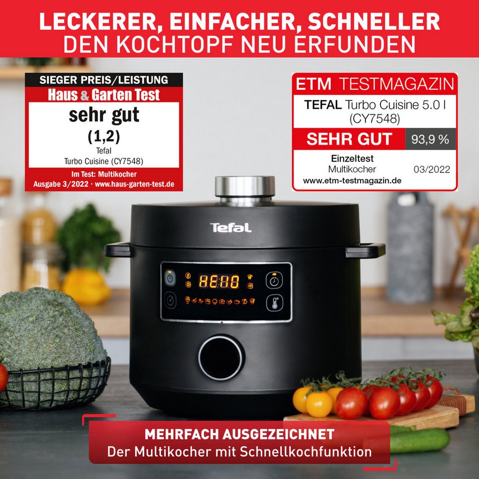 TEFAL CY7548 Turbo Cuisine Multikocher 5 l 1000 W